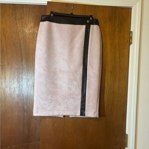Ivanka Trump light Pink and Black Asymmetrical Pencil Skirt